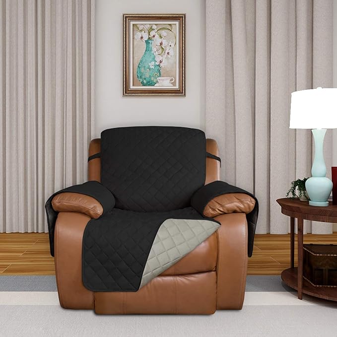 PureFit Reversible Quilted Oversized Recliner Sofa Cover, Water Resistant - Image 2