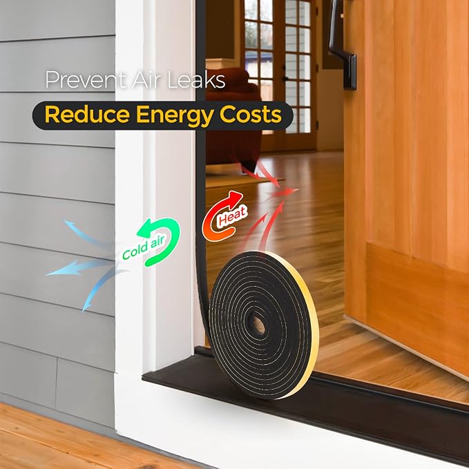 50 Feet Weather Stripping Door Seal, 1/2" Wide X 1/8" Thick Door Seal Strip - Image 6
