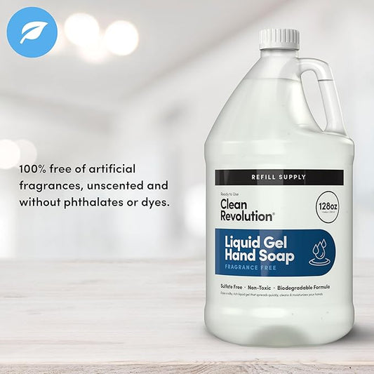Clean Revolution Liquid Gel Hand Soap, Silky Rich Liquid, Quick Lather - Image 2