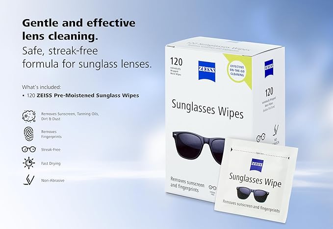 ZEISS Pre Moistened Sunglasses Cleaning Wipes 120 Count - Image 4