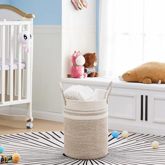 VIPOSCO Tall Laundry Hamper, Woven Rope Storage Basket - Image 2