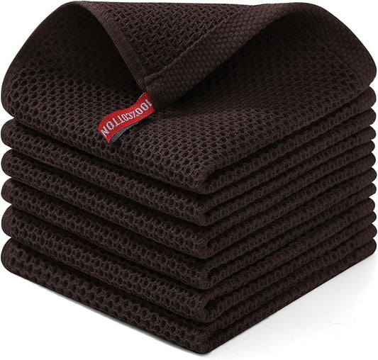 Homaxy 100% Cotton Waffle Weave Kitchen Dish Cloths, Ultra Soft Absorbent Quick by Homaxy