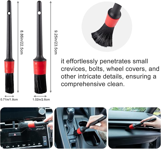 ITTAHO 4 Pack Car Wash Brush Wheel Cleaning Woolies Brush Detailing Brush and - Image 5