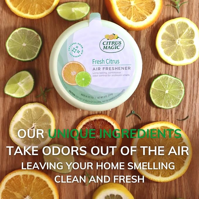 Citrus Magic Odor Absorbing Solid Air Freshener, Fresh Citrus - Image 10