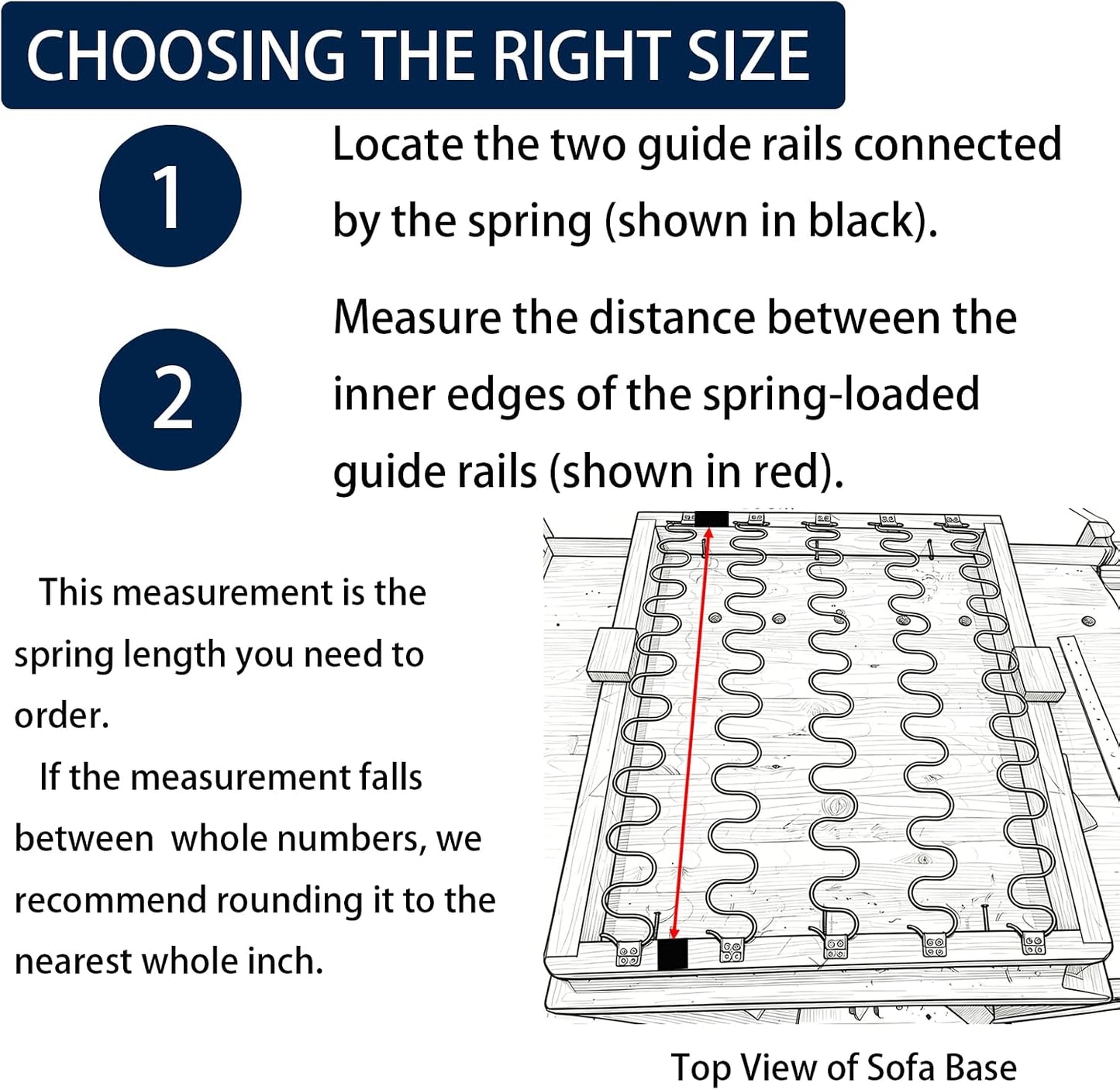 27 Inch Couch Spring Repair Kit for Sagging Sofa Cushions, Includes Springs, Stay Wire, Clips and Screws (27" 4-Pack Spring Kit)