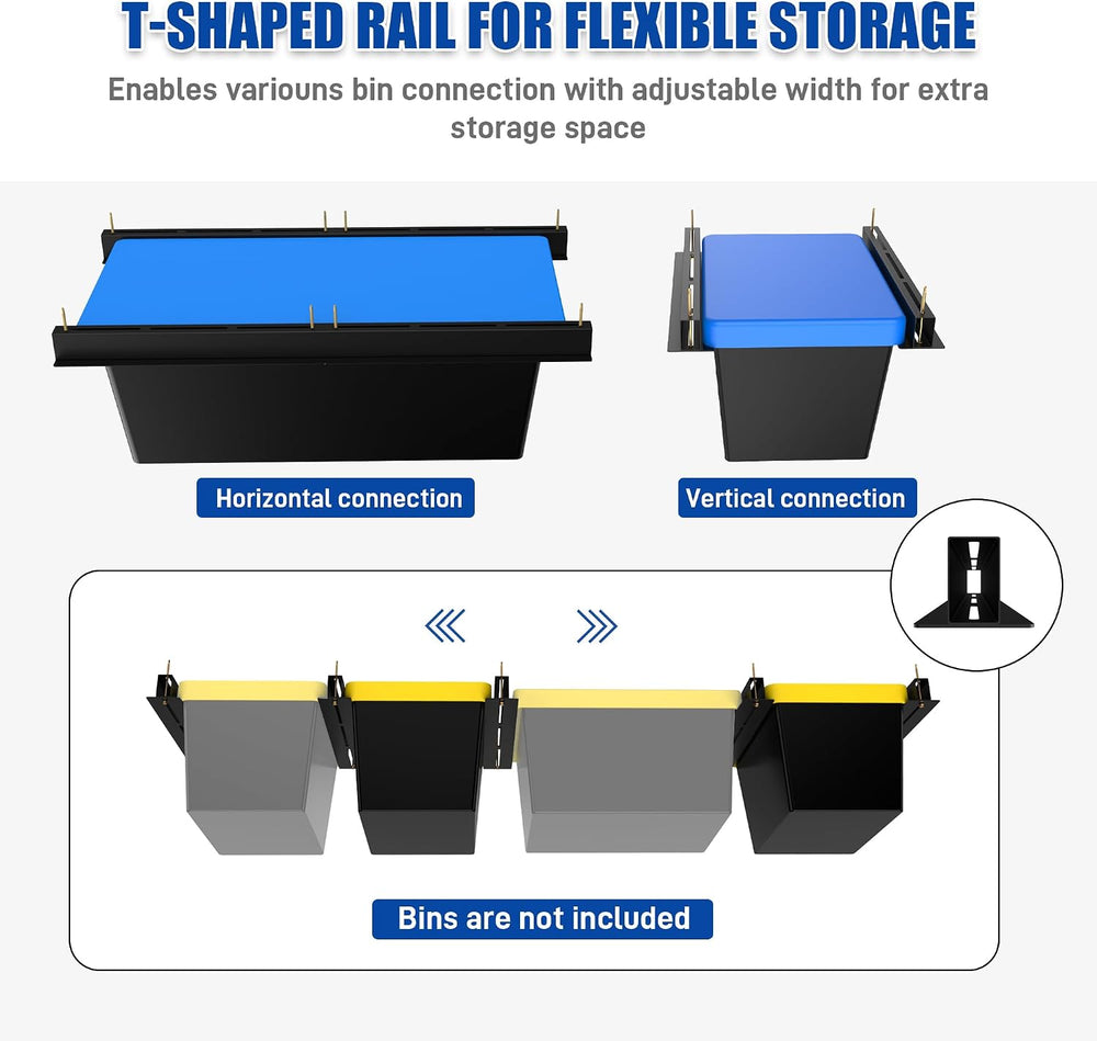 7 Pack Overhead Garage Storage Rack, Heavy Duty Ceiling Storage Rack for 6 Bi...