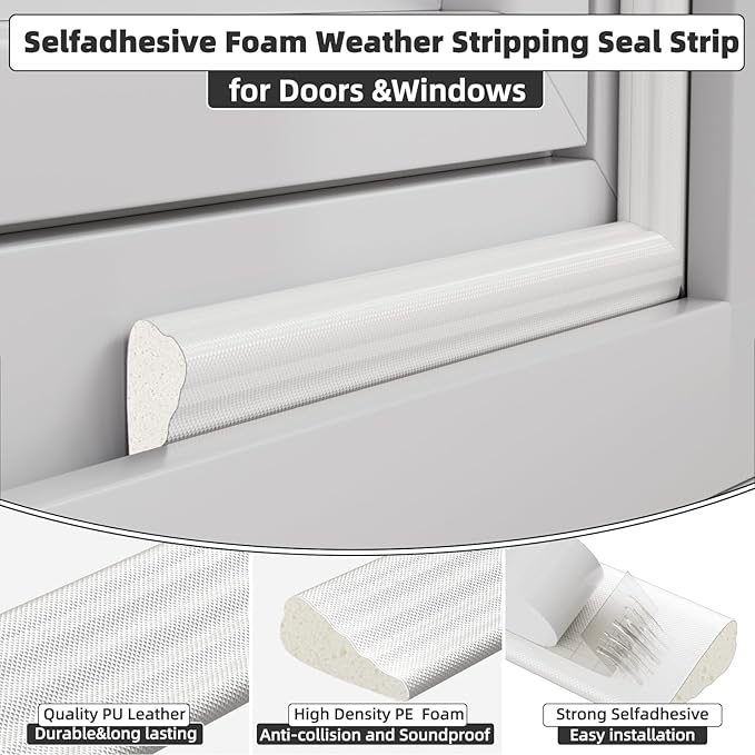 3 Pack*16.4 Ft Weather Stripping Seal Strip - Image 2