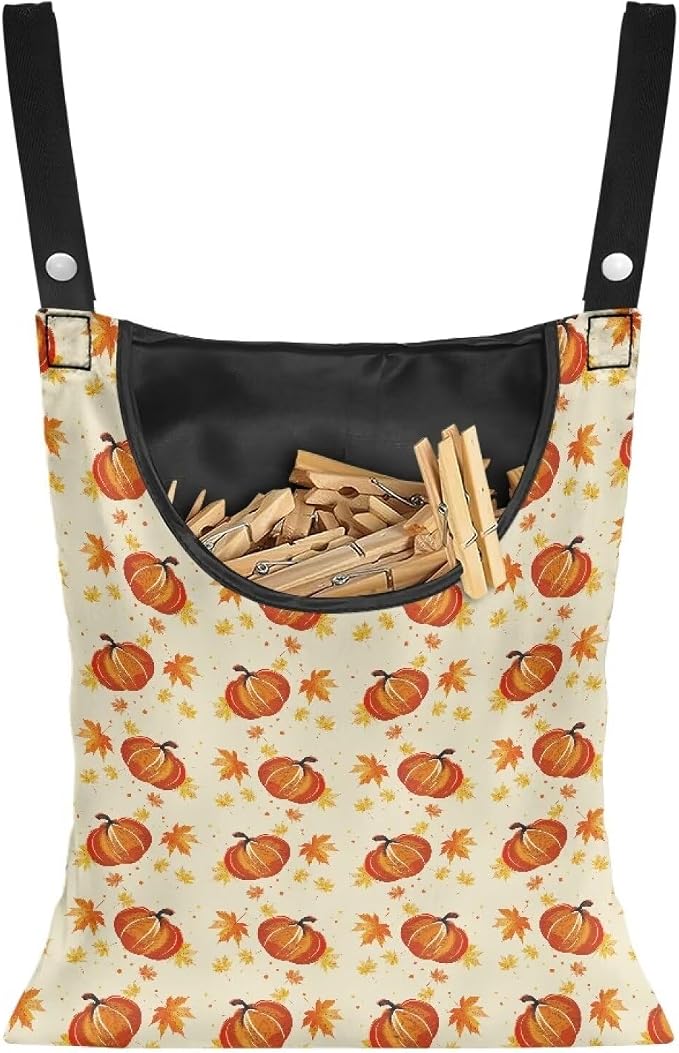 Pumpkin Clothes Pin Bags Clothespin Bag Holder Clothespin Holder 14.5 x 12 Inch by CREAMIC