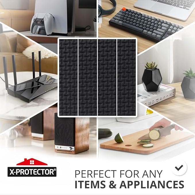 Non-Slip Furniture Grips: 8 Pcs Rubber Pads 1.5' x 5' by X-PROTECTOR Ideal - Image 2
