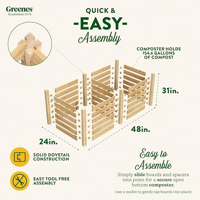 Greenes Fence Cedar Wood Composter - Image 3