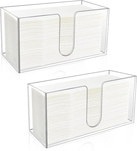 2Pack Acrylic Countertop Paper Towel Holder, Paper Towel Dispenser by CDIVEFTN