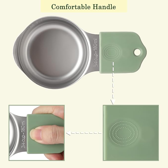Magnetic Measuring Cups Set of 7 Stainless Steel Heavy Duty Measuring Cups - Image 4