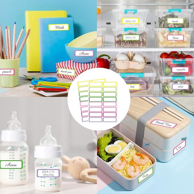 STARLIBOO Removable Labels, Removable Colored Labels Stickers, 1x3 Inch - Image 4