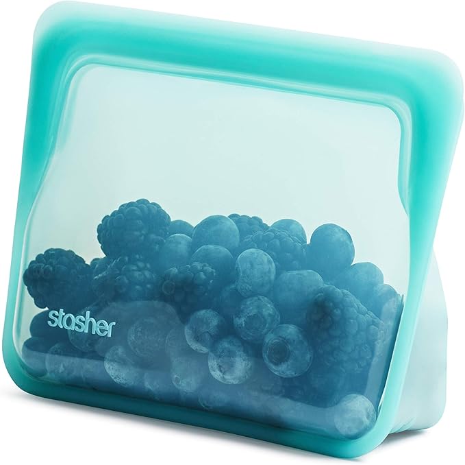 Stasher Premium Silicone Reusable Food Storage Stand-Up Mini Bag, Sous Vide by Stasher