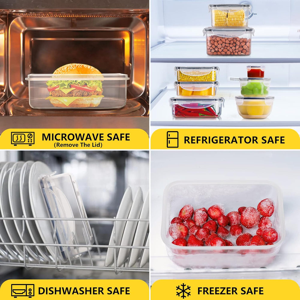 52 PCS Food Storage Containers Set with Airtight Lids (26 Lids &26 Contai...