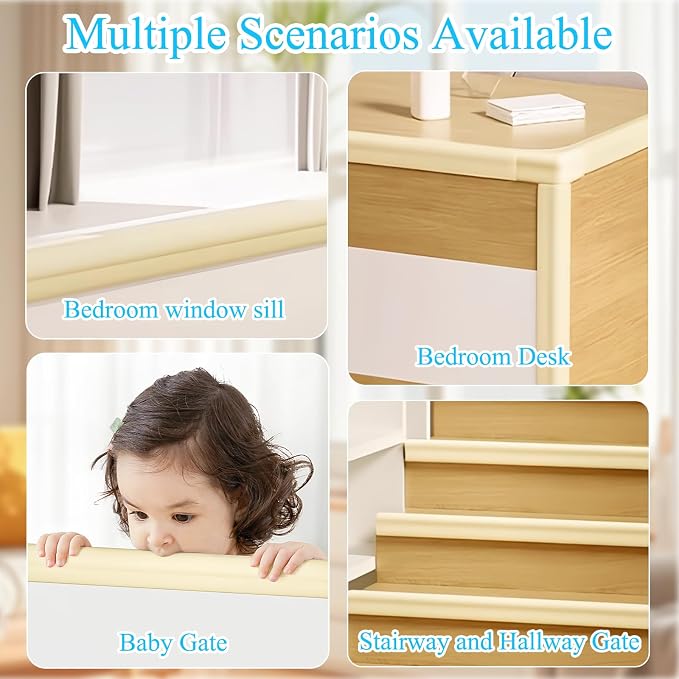 Baby Proofing Edge Corner Protector, 1Roll L-Shape Soft Cabinet Door Bumper - Image 6