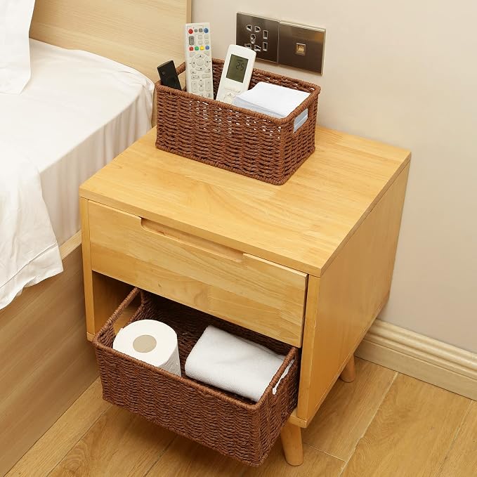HOONEX Woven Baskets for Storage, Paper Rope Baskets - Image 2