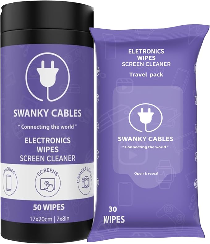 Screen Cleaner Wipes Bundle by SWANKYCABLES
