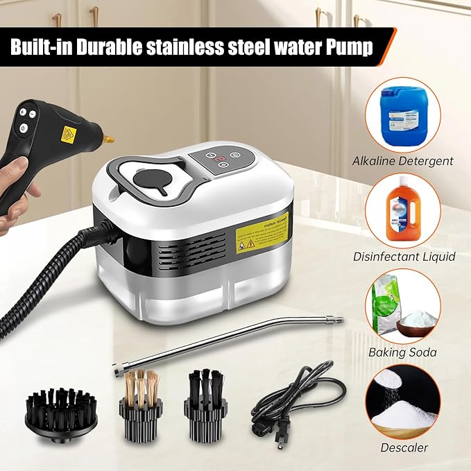 High Pressure Steam Cleaner, 2500W Portable High Temp Bathroom Power Steamer - Image 3