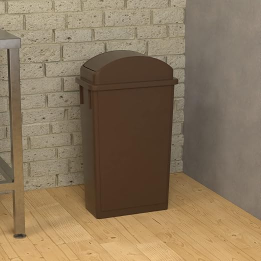 23 Gallon Brown Slim Jim Trash Can - Image 4