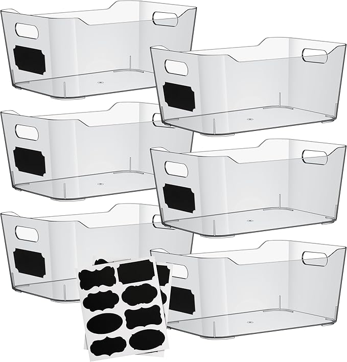 Plastic Clear Storage Bins by ShelfShaper