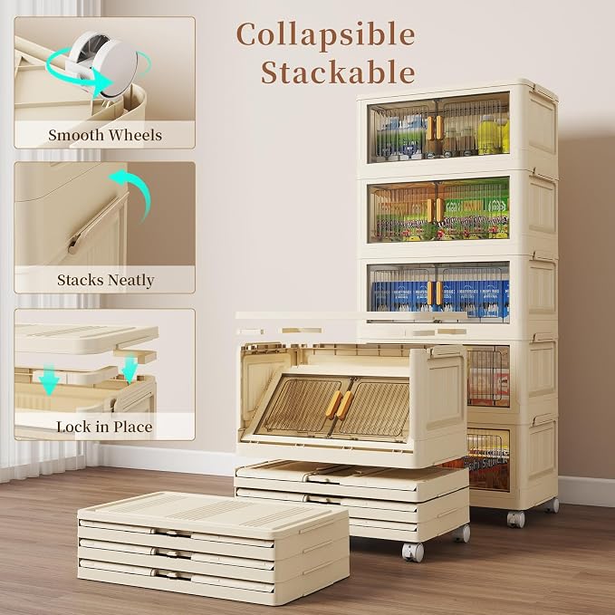 5 Tier Stackable Plastic Storage Bins - Image 6