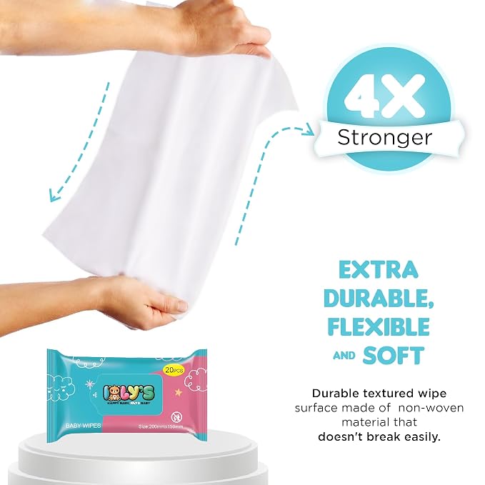 Ioly's Baby Wipes Unscented Wet Wipes 99% Water Based - Image 6