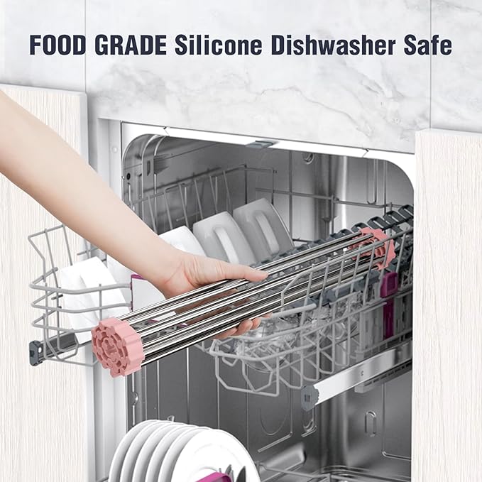 Tomorotec 21" x 15.5" Roll Up Dish Drying Rack Over Sink Drying Rack Sink Cover - Image 7