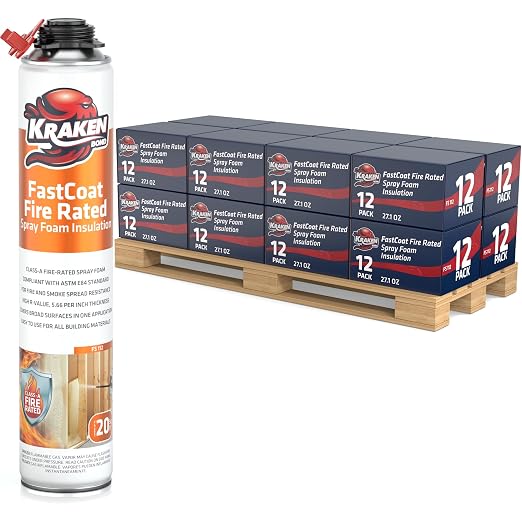 Kraken Bond Fastcoat Fire Rated Spray Foam Insulation Pallet Closed Cell by KRAKENBOND