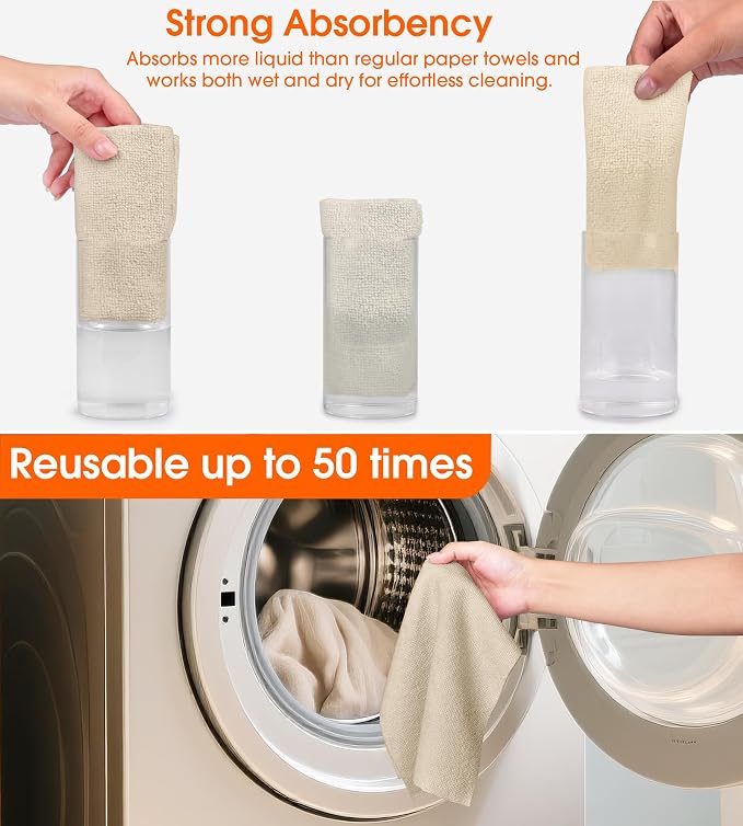 Roll of Microfiber Cleaning Cloth –100 Pack, Tear Away Microfiber Towels - Image 4
