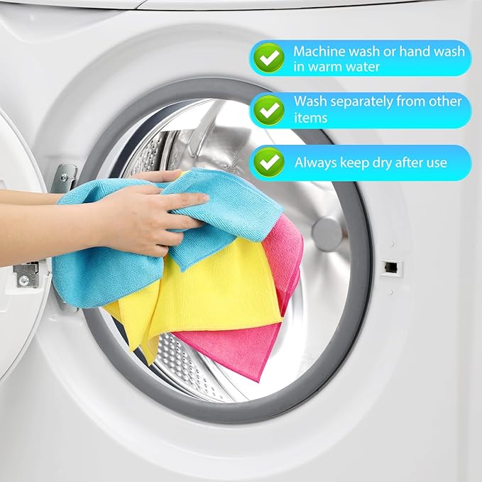 15pcs Microfiber Cleaning Cloth Lint Free, Streak Free, Non-Abrasive, Reusable - Image 9