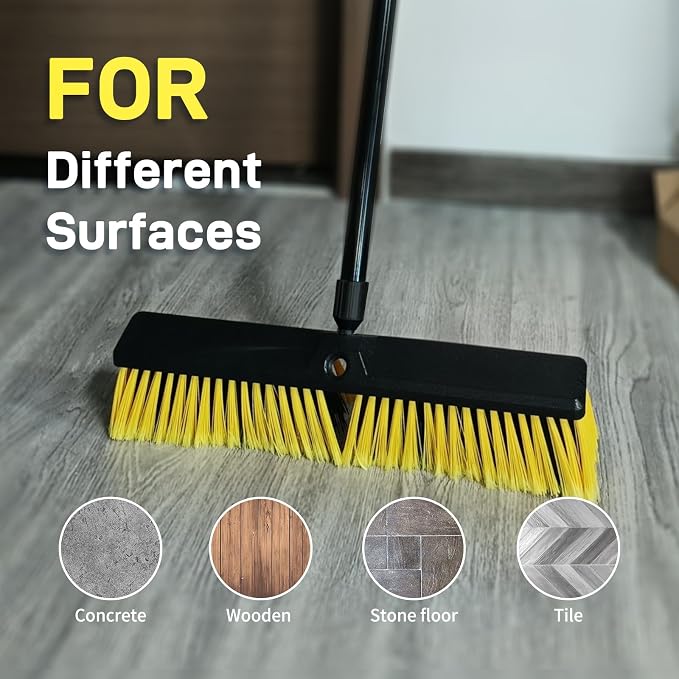 4PCS Push Broom Head Outdoor Large Stiff Bristle Broom Head - Image 7