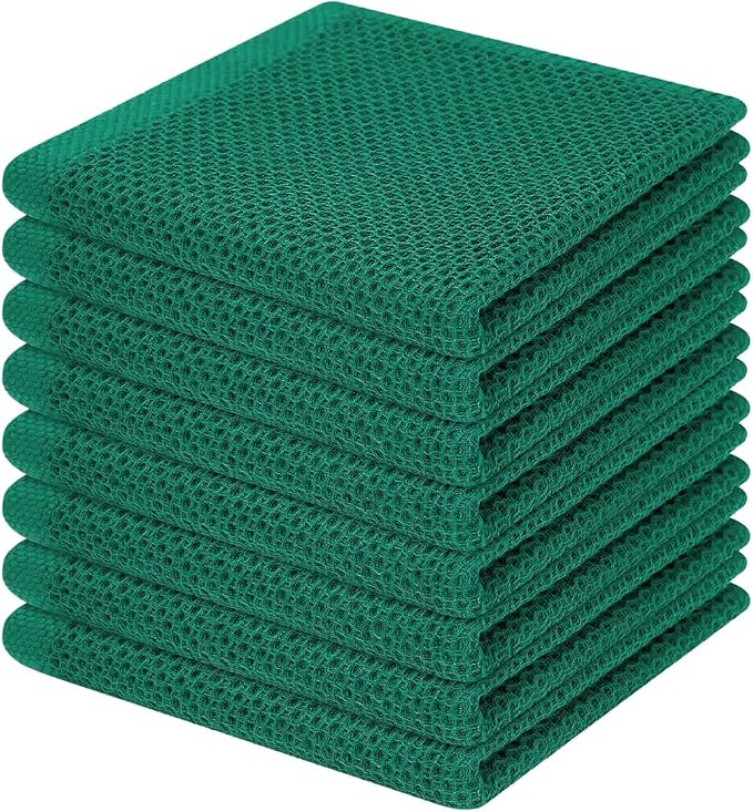 Homaxy 100% Cotton Waffle Weave Kitchen Dish Cloths, Ultra Soft Absorbent Quick by Homaxy