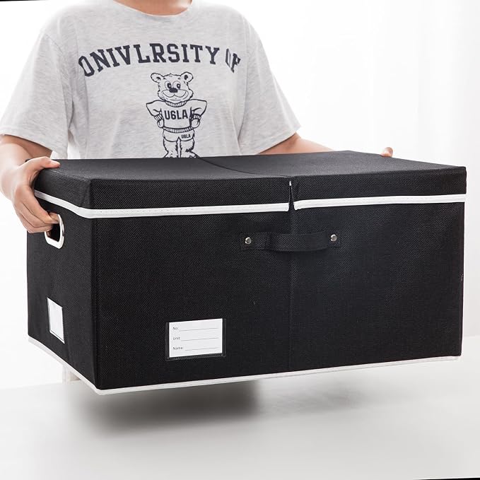 PRANDOM Storage Boxes with Lids Fabric Collapsible Storage Bins Organizer - Image 6