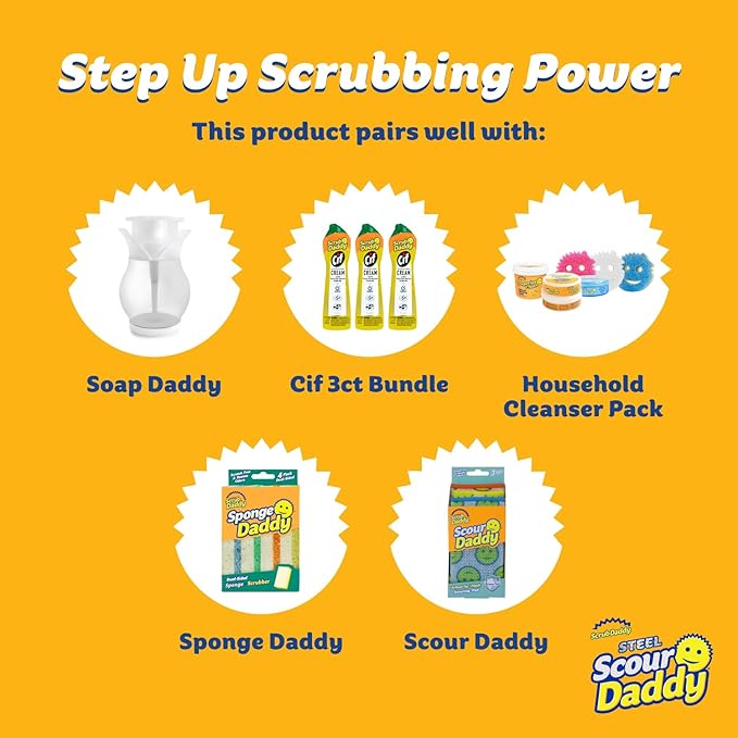 Scrub Daddy Large Steel Scouring Pads - Image 5