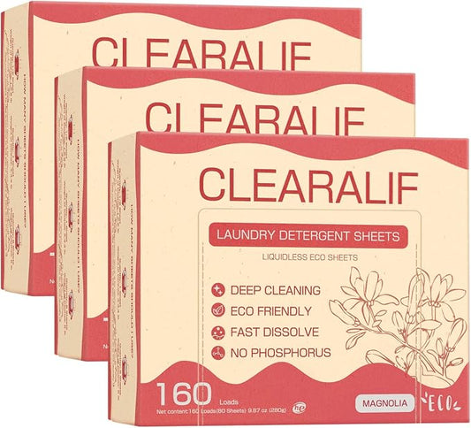 CLEARALIF Laundry Detergent Sheets Up to 160 Loads, Magnolia by CLEARALIF