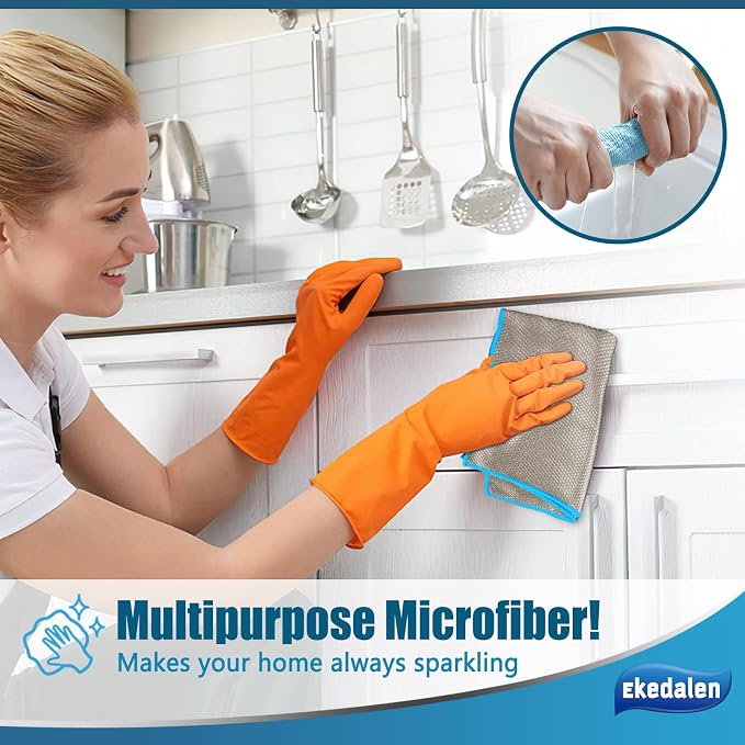Microfiber Cleaning Cloth Lint Free Glass Cleaner Window Polishing Streak Free - Image 7