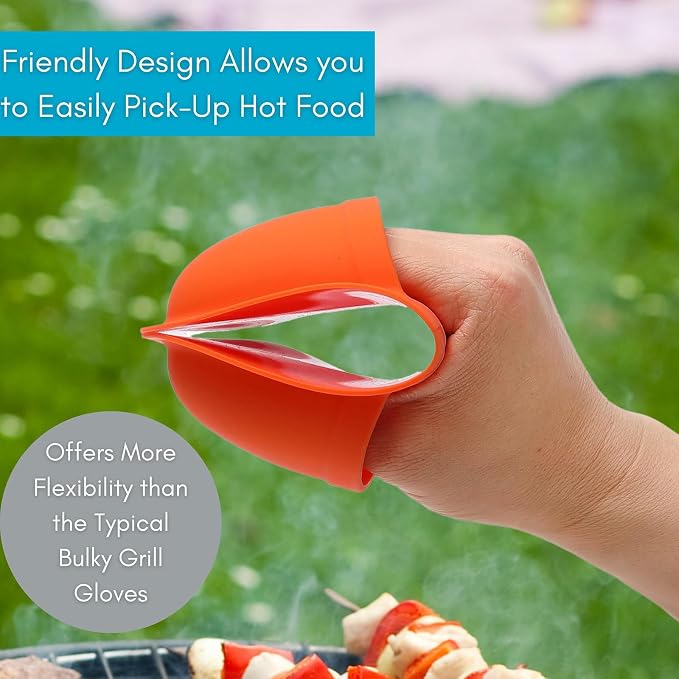 Pack of 2 Silicone Barbecue Gloves - Image 3