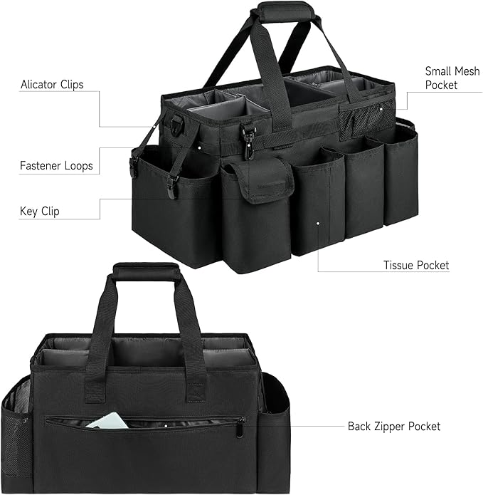 Cleaning Caddy Bag, Extra Large Cleaning Supplies Organizer - Image 3