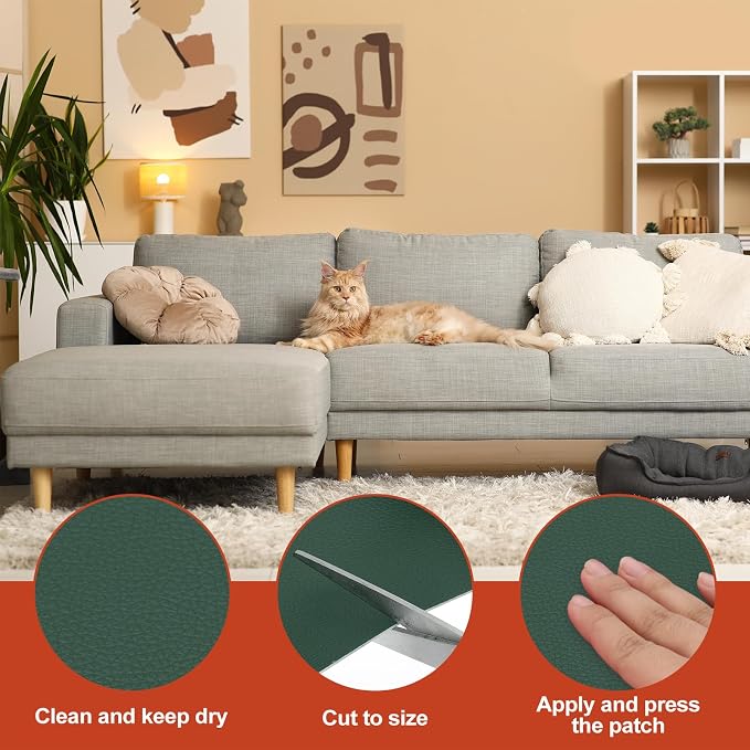 PATIKIL Leather Patches Tape for Furniture, 3.2 x 61 Inch Self Adhesive Vinyl - Image 3