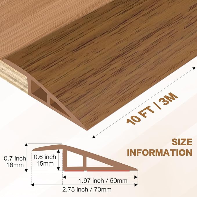 Floor Transition Strip Vinyl Door Threshold Ramp Self Adhesive Carpet Edging - Image 7