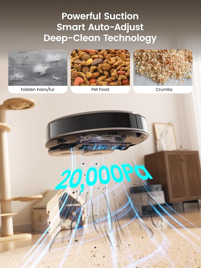 Lefant M3 Max Robot Vacuum, Robot Vacuum and Mop, 20000Pa Suction, Anti-Tangle - Image 3