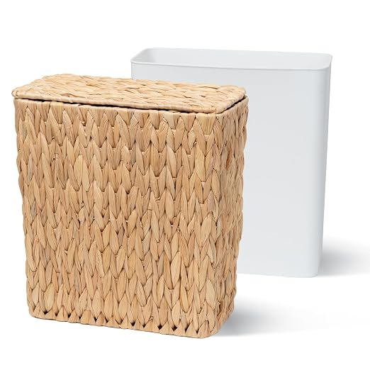 3 Gallon Wicker Trash Can, Small Bathroom Trash Can - Image 7