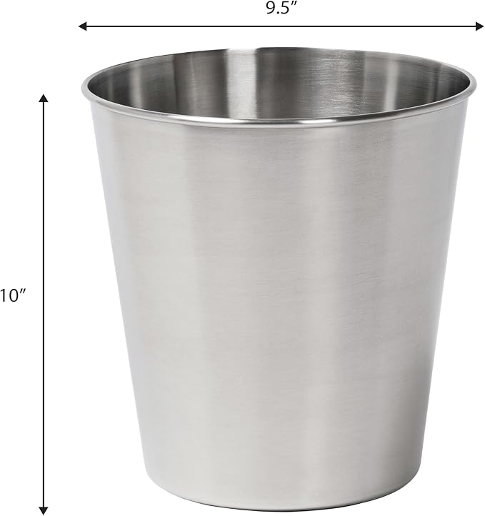 happimess HPM1113C Nolan Modern Classic Smooth Steel 2-Gallon Wastebasket - Image 4