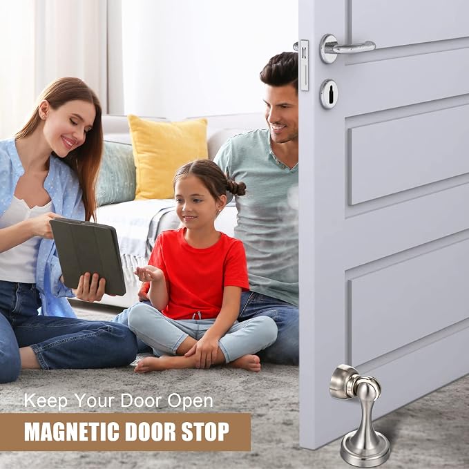 8 Pcs Magnetic Door Stoppers Stainless Steel Door Stops Magnetic Catch Holder - Image 7