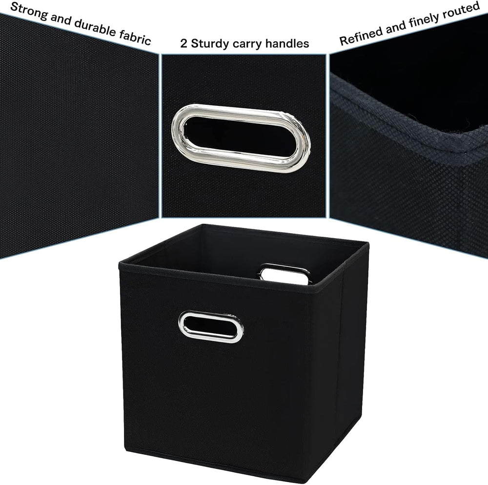 Fabric Cubby Storage Bins,13x13x13 Inches ,Cube Organizer Bin Foldable Storag...