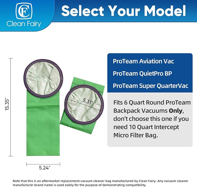CF Clean Fairy 15pack Vacuum Bags Compatible - Image 2