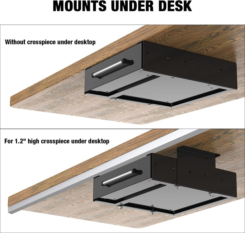 UNITEDPOWER Under Desk Drawer Storage, Pull-Out Office Hidden Counter Drawer,...
