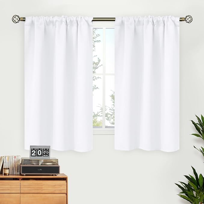 BGment Short White Curtains 40 Inches Length by BGment