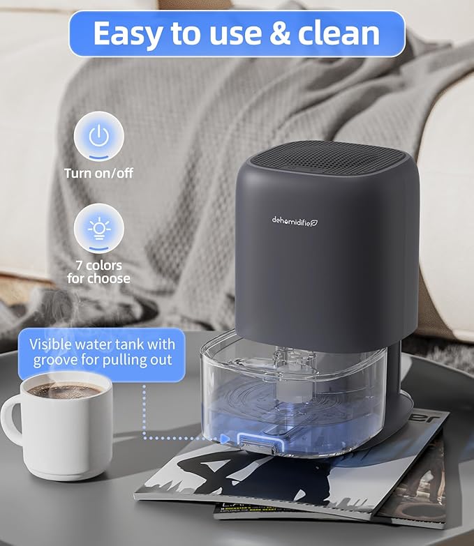 TABYIK Small Dehumidifier for Bedroom, Portable Dehumidifiers for Home - Image 5
